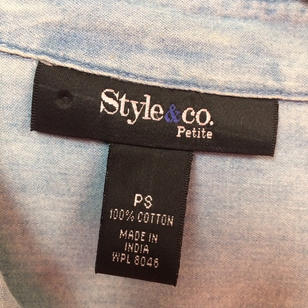 Vintage Style&Co Chambray Rhinestone… - Picture 8 of 8